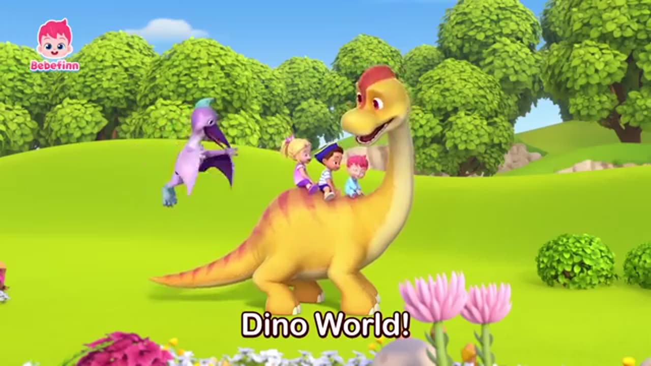 WELCOME to the DINO WORLD | Bebefinn Pinkfong | KIDS SONG