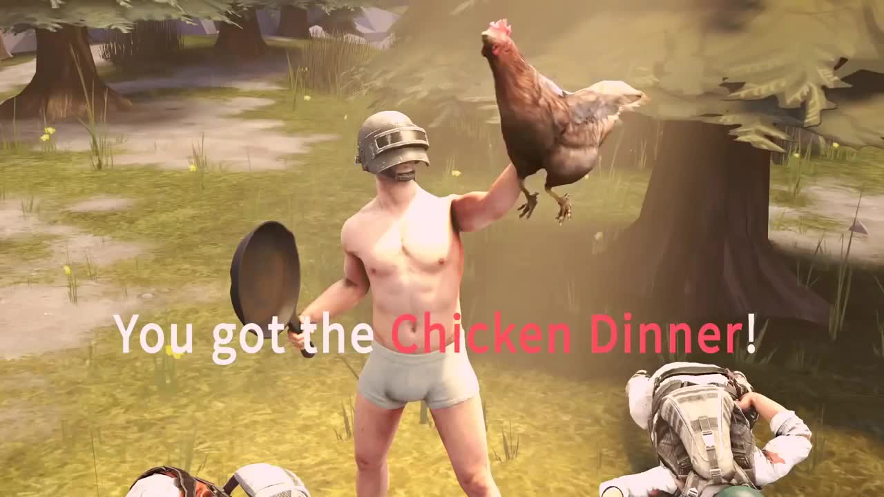 Funny chicken dinner in PUBG MOBILE