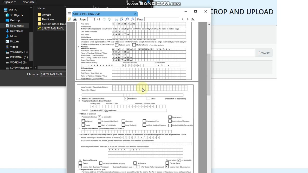 Upload Pan Card Documents
