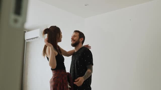 Cute couple happy