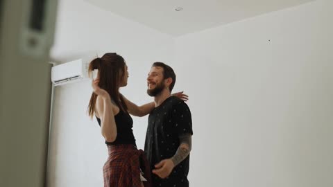 Cute couple happy