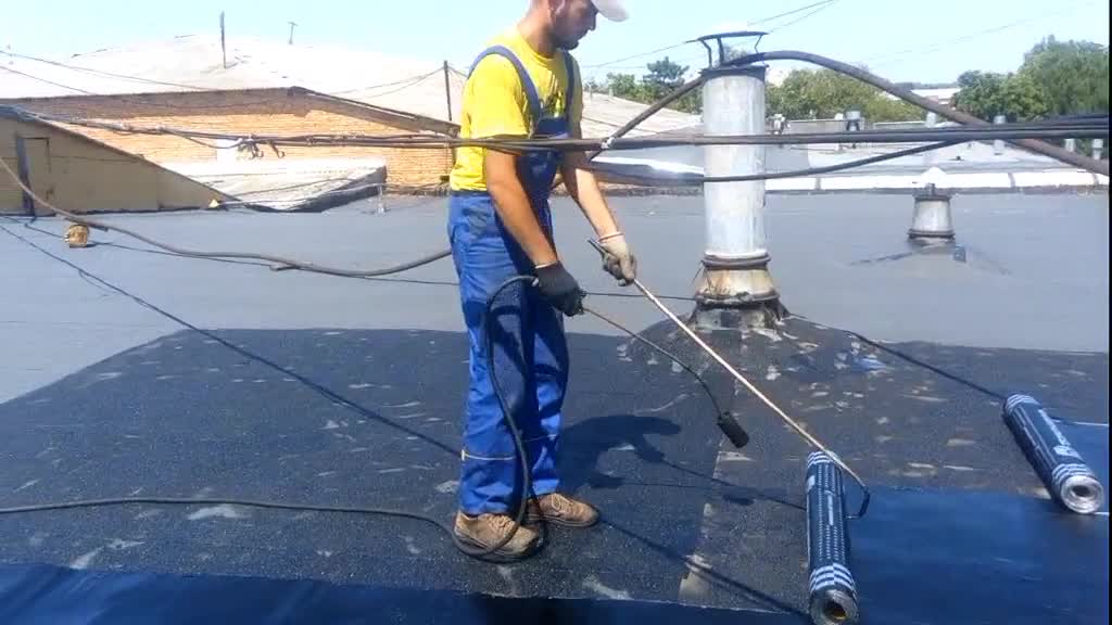 Soft rolled-on roofing how it looks