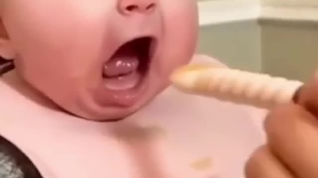 Baby trying to eat everything |