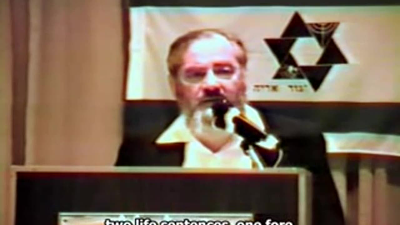 Rabbi Meir Kahane speaks at the Beverly Hotel