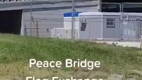 US and Canada flag exchange