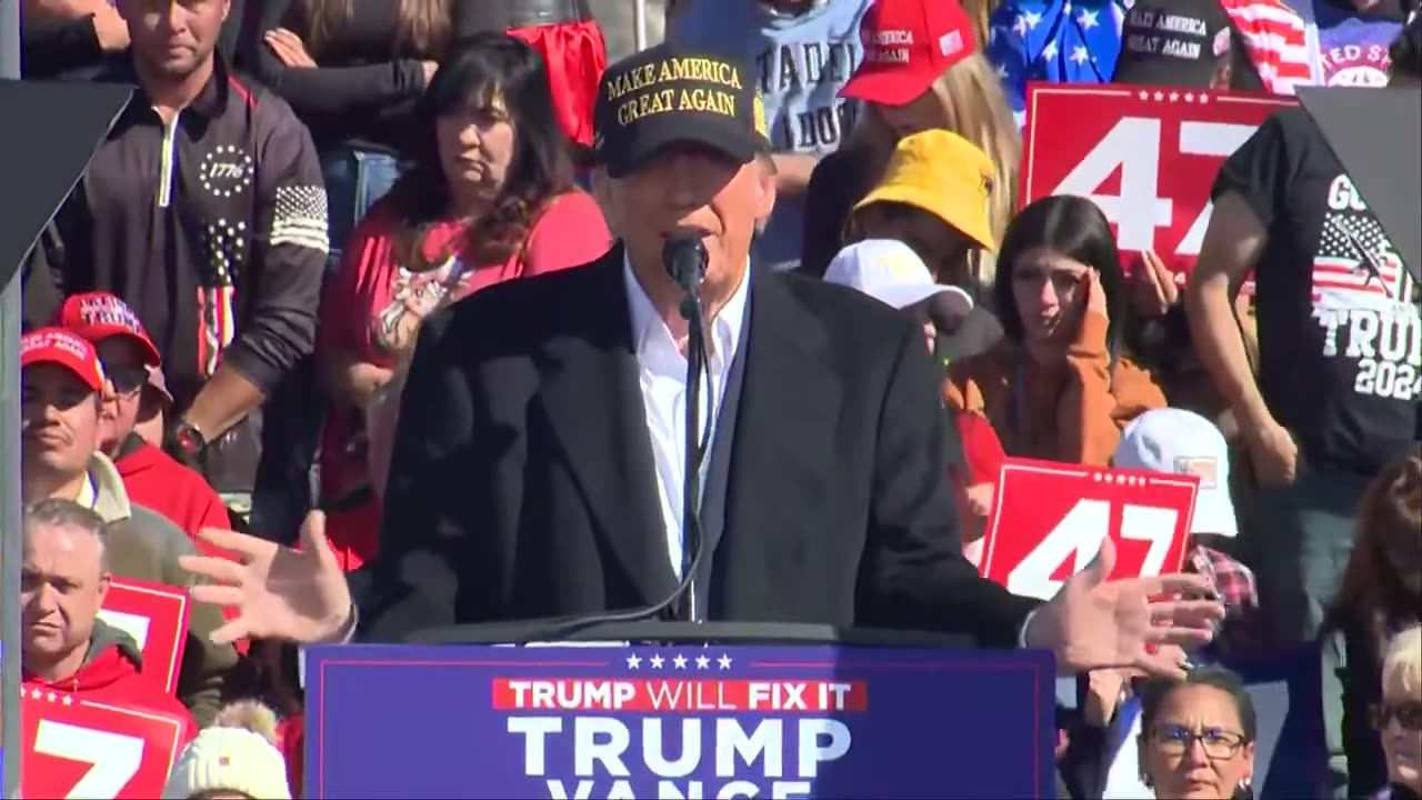 Donald Trump delivers remarks at a campaign rally in New Mexico - October 31, 2024