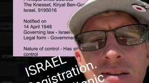 EVIDENCE ISRAEL REGISTERED AS A COMPANY APRIL 14TH 1948