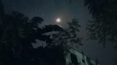 Beautiful moonlight of my home