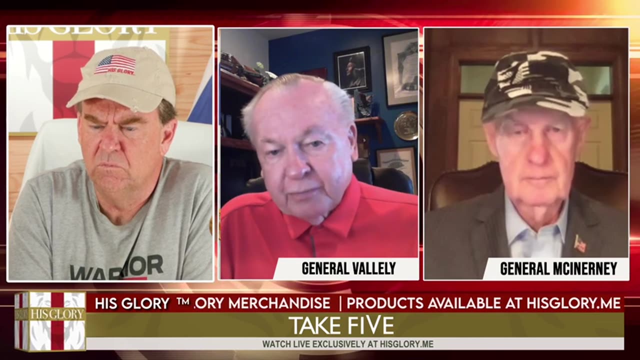 Pastor Dave w/ General Thomas McInerney & General Paul Vallely joins His Glory: Take FiVe