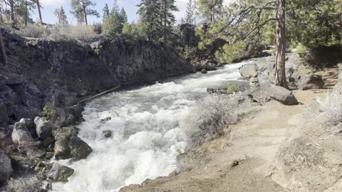 INCREDIBLE PANORAMA of Wild & Scenic River Roaring Through Volcanic Canyon – Deschutes River – 4K