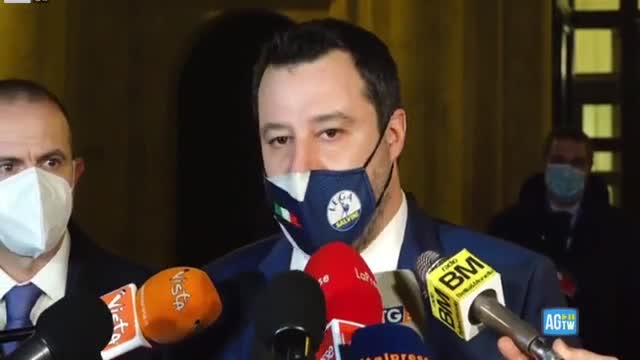 Matteo Salvini (Lega), dopo incontro con Draghi, 9/2/21