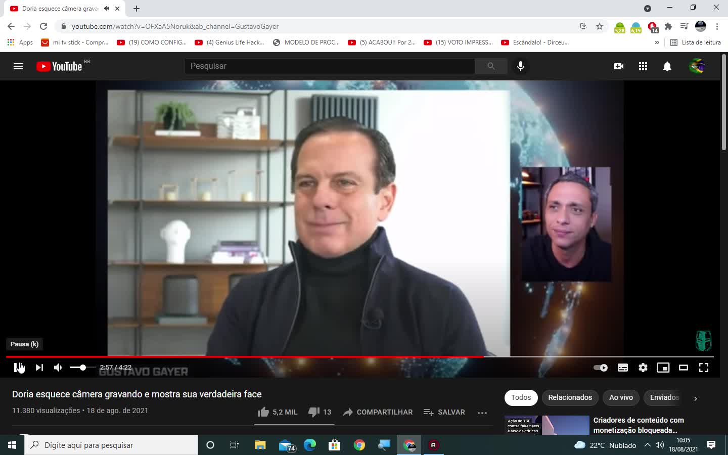 DoRia bOiolÃo eSquEceU a cAmErA LiGadA..