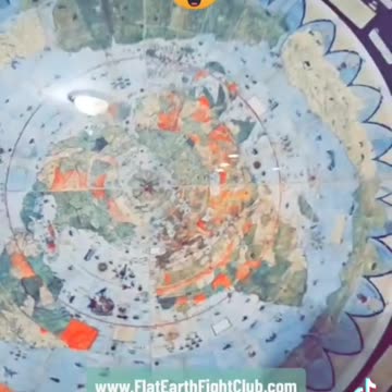 Flat Earth Map with Creatures