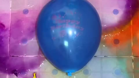 Creating HBD Balloon and Mini Colorful Balloons Pop Reverse ASMR