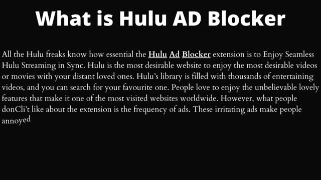 Hulu Ad Blocker