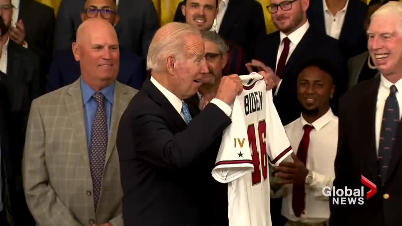 Biden jokes as he hosts 2021 world champion Atlanta Braves: “Given a 0.04% chance to win – on CNN”