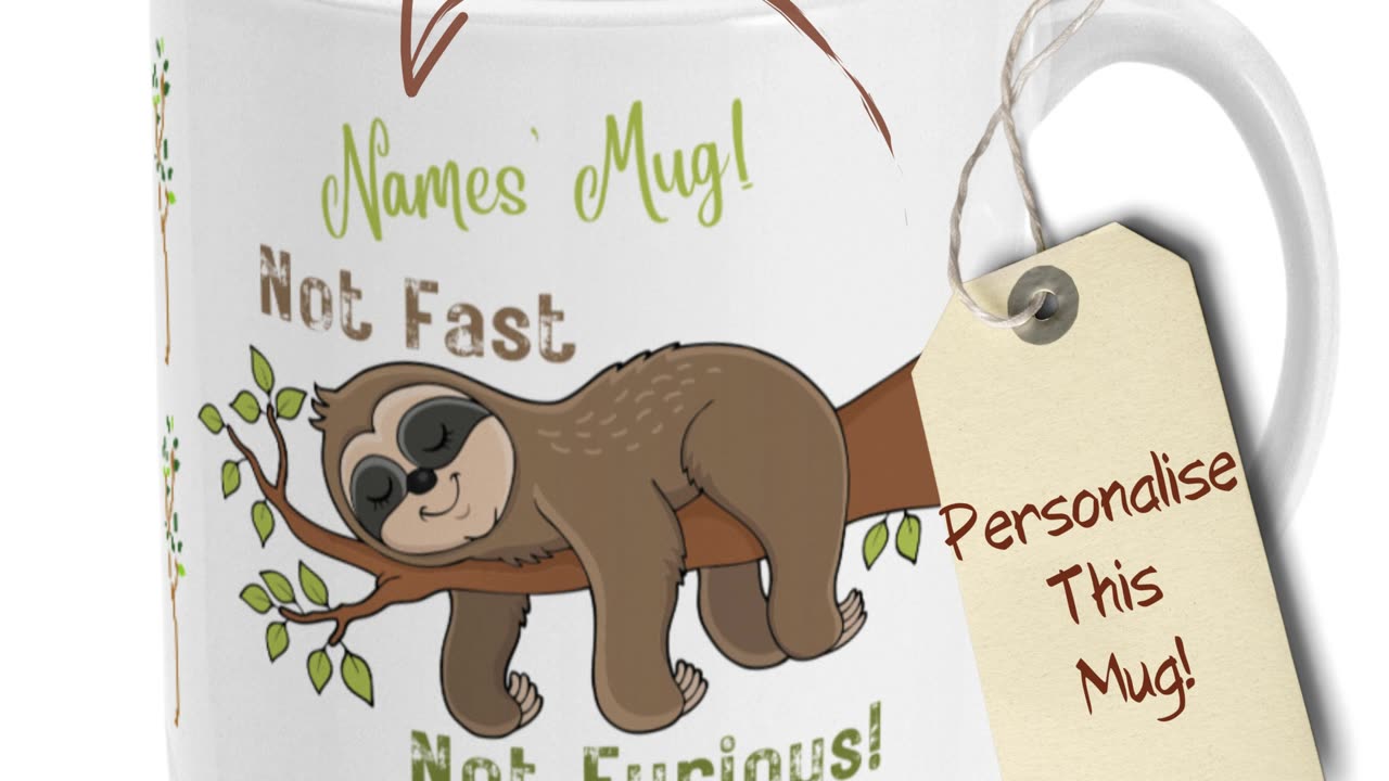 Personalised Not Fast Not Furious Ceramic Mug by Welovit ❤️