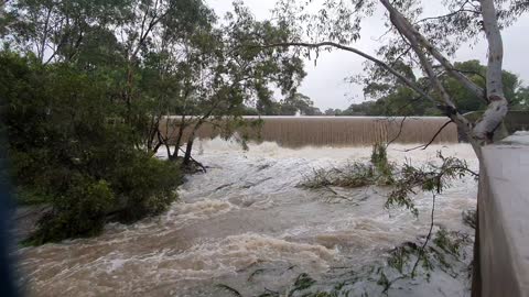 Coburg Lake Reserve Waterfall After Heavy Rain