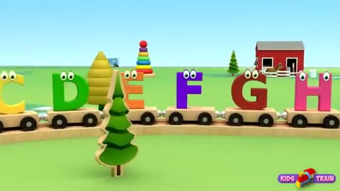 Learn Alphabet Train Song 3D Animation Alphabet ABC Train Song For Children