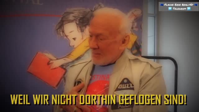 Buzz Aldrin (Apollo11 Mission) bringt es nicht übers Herz das unschuldige Kind anzulügen!