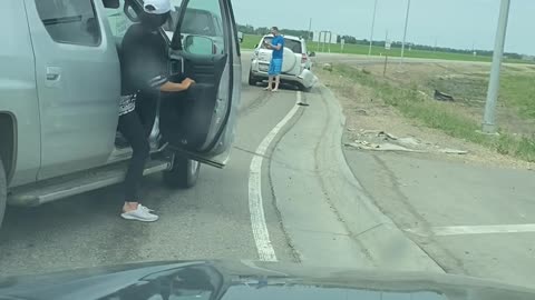 Car Rammed During Road Rage Incident