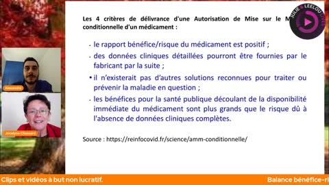 Balance bénéfice-risque des faux-vaccins Covid 14/06 avec Jocelyne & Alexandre