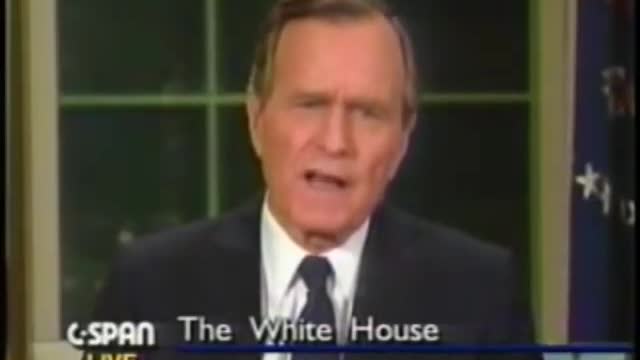 Bush 41 announces the New World Order