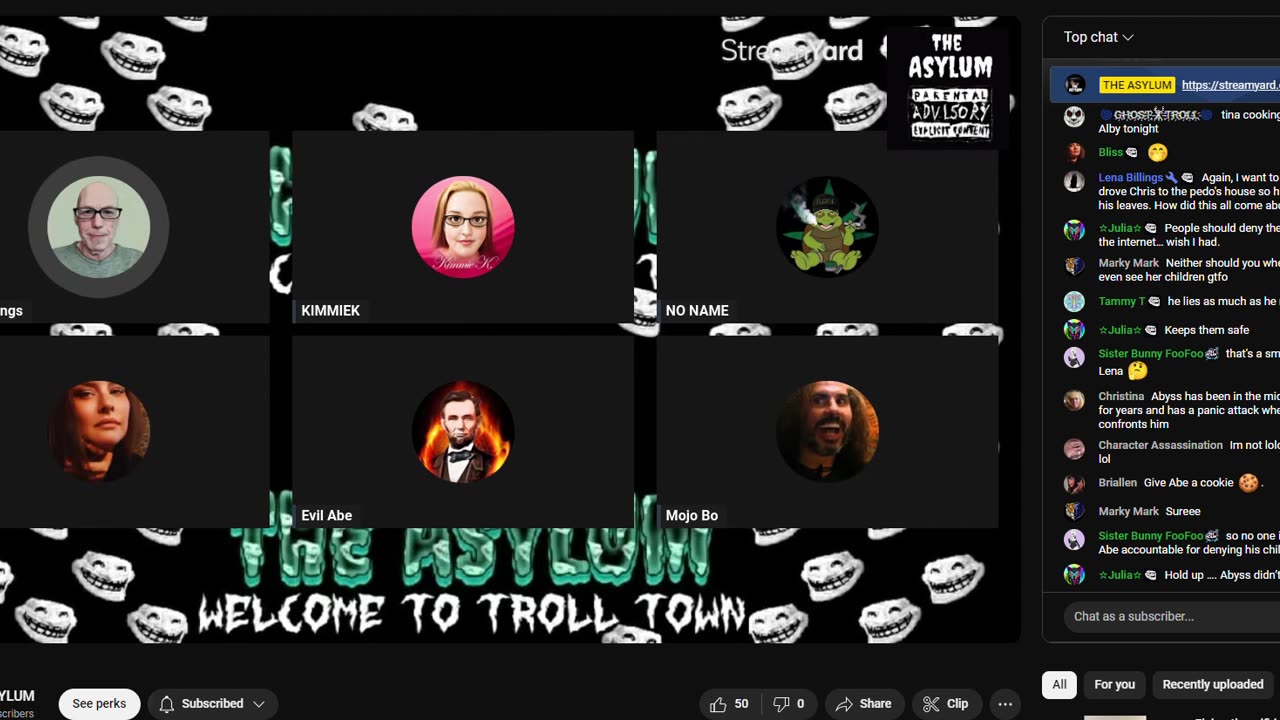 Evil Abe losing his shit on Bliss