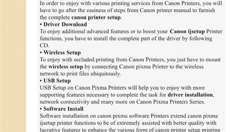 Setup and Install cannon.com/ijsetup