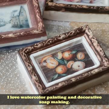 Artist Creates Beautiful Watercolor Paintings on Soap
