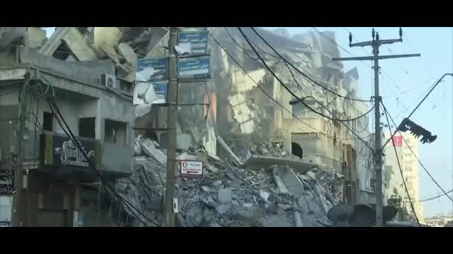 press tv, gaza strip, hanadi tower israel palestine conflict, gaza tower collapse