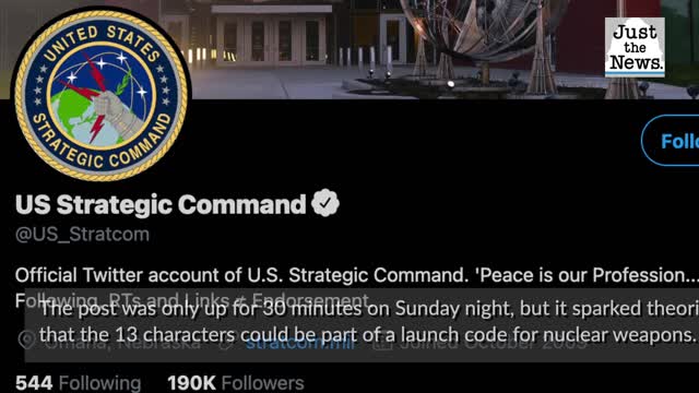 Bizarre tweet From U.S. Strategic Command spawns panic about nuclear codes