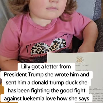 President Trump Sends a Beautiful, Touching Letter to Little Girl Fighting Leukemia