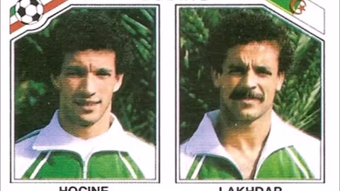 PANINI STICKERS ALGERIA TEAM WORLD CUP 1986