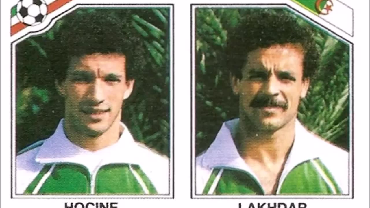 PANINI STICKERS ALGERIA TEAM WORLD CUP 1986