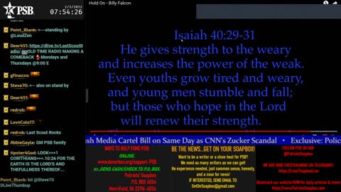 2022-02-03 07:00 EST - Patriots Soapbox AM: with LadyRWB , MykelJaye & DD