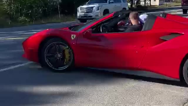 Ferrari 488 Spider Pullout and Take off!