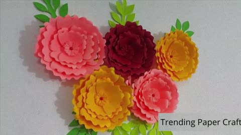 Multi Coloured Paper Flower Craft Ideas. Trending Paper Craft