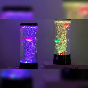 Remote Control LED Jellyfish Night Lamp Table Decoration Mood Light