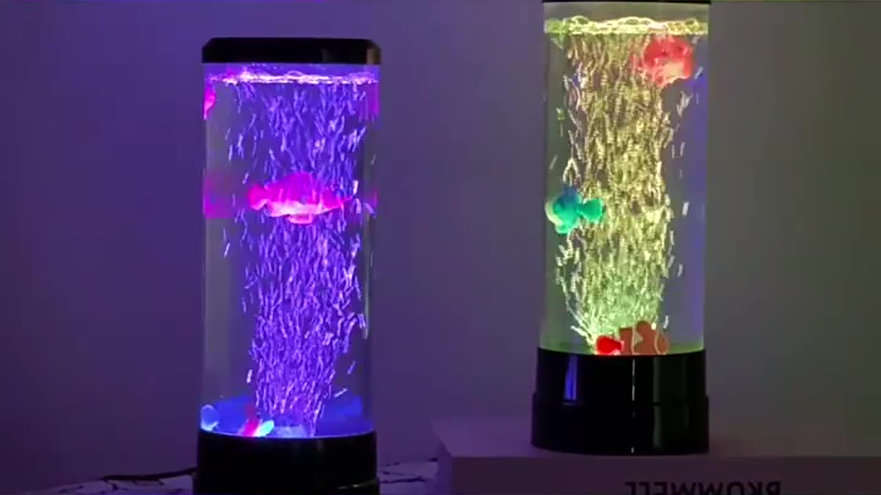 Remote Control LED Jellyfish Night Lamp Table Decoration Mood Light