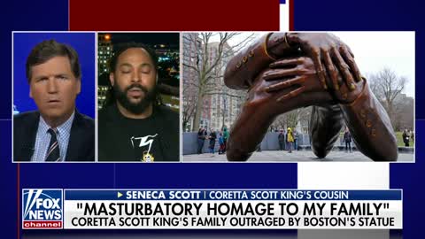 Seneca Scott 'rather upset' with MLK and Coretta Scott King statue