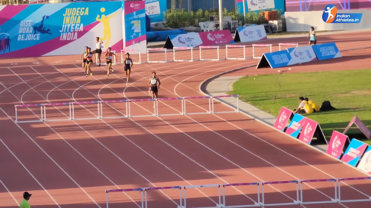 Vindya clocked🇮🇳 56.57s in the women's 400M Hurdles at National Games 2022