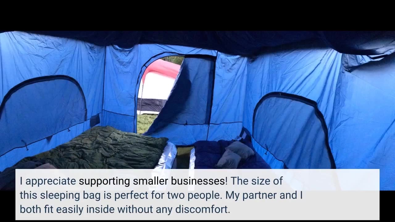 Real Reviews: Sleepingo Double Sleeping Bags for Adults Backpacking, Camping, or Hiking - Queen...