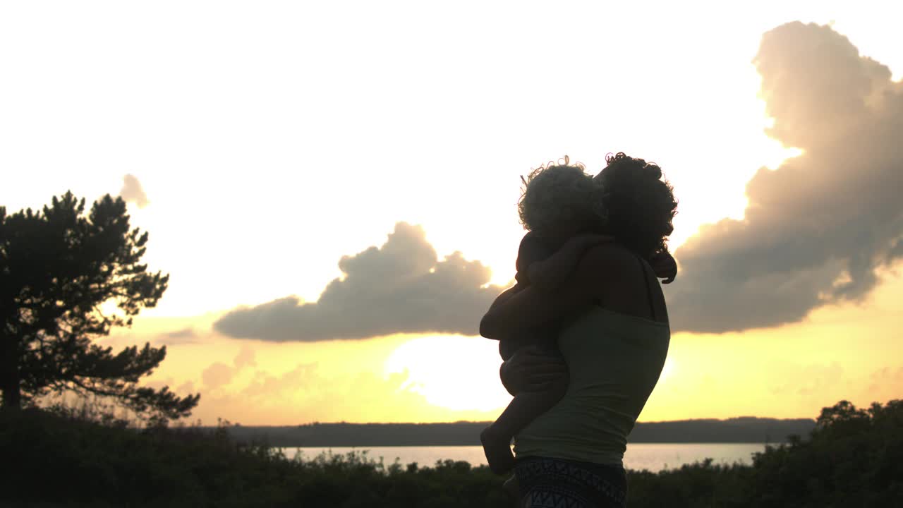 Mother holding her baby