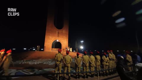 জাবি শাহীদ মিনারে একুশের প্রথম প্রহর