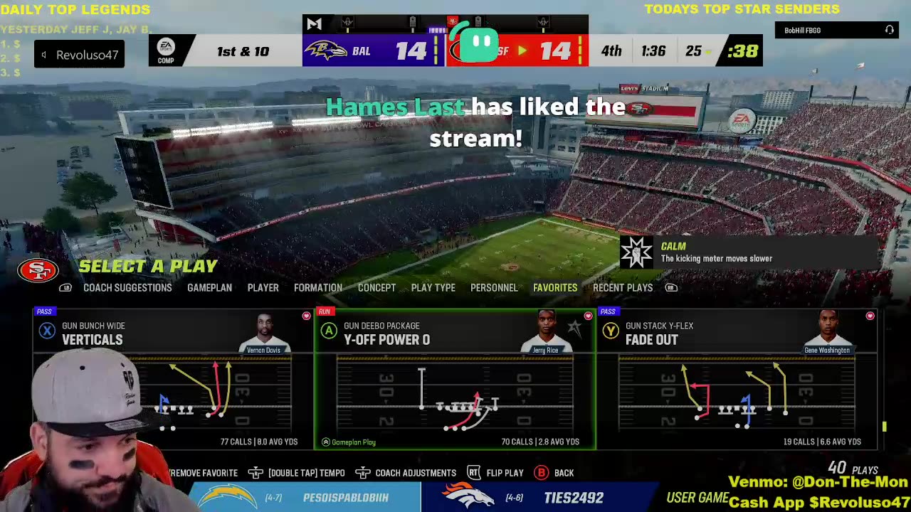 49ers Vs Ravens, Legends League Week 12. Rematch of Superbowl XLVII. Bob Hill Vs Revoluso Gaming