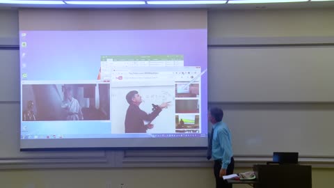 Math Professor Fixes Projector Screen