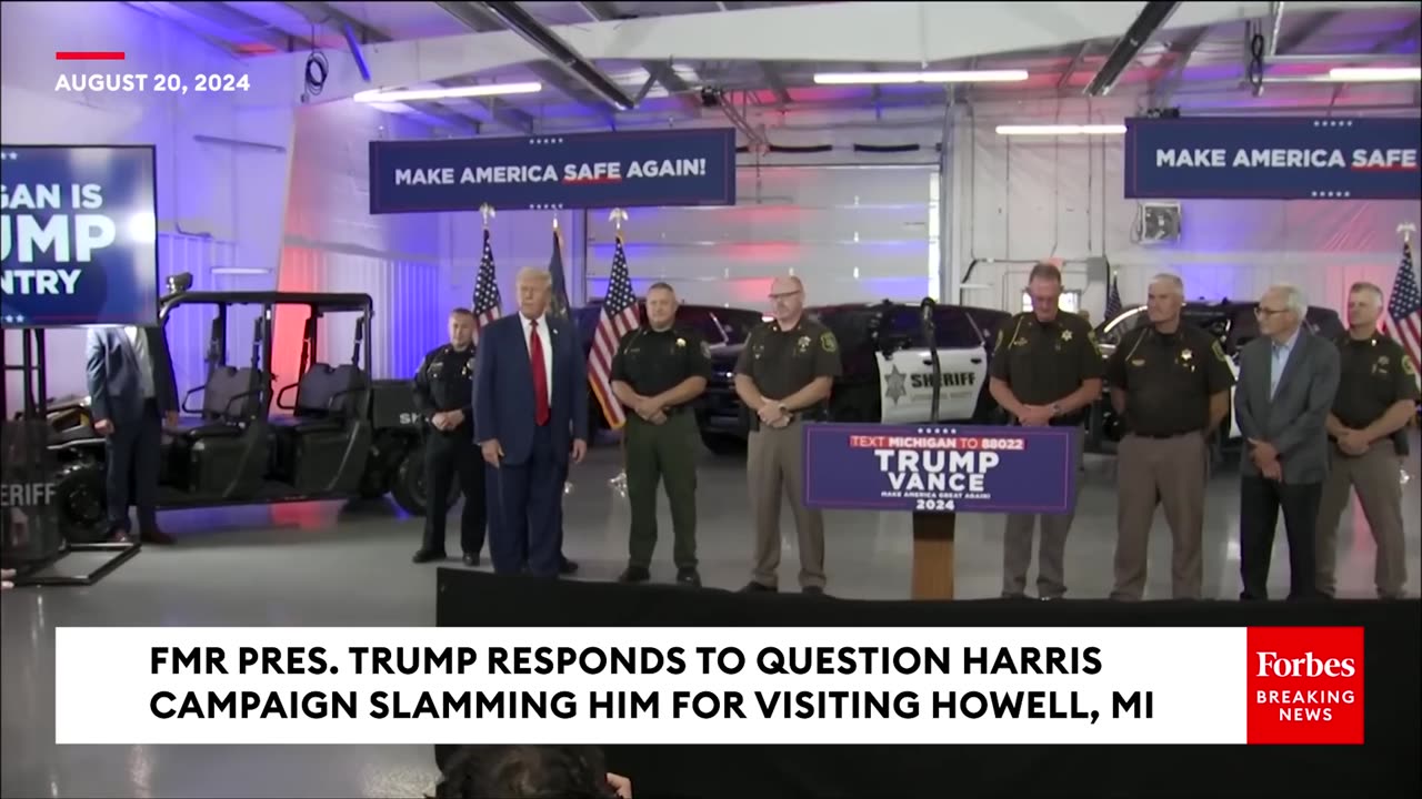 Trump Gets Instant Applause In Response To Reporter's Question About Visit To Howell, Michigan