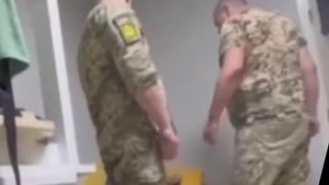 Ukrainian ripped of the street and forcefully locked up to fight in the Ukrainian military.