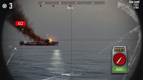 U Boat attack | Sank Destroyer x3 Heavy cruiser x1